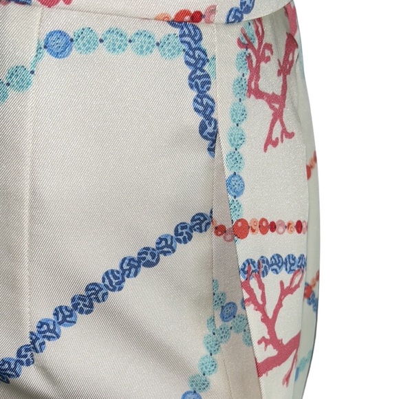 J. McLaughlin Firenza Silk Cream Coral Chain Print Halter Mini Column Dress - 2 - Picture 5 of 12